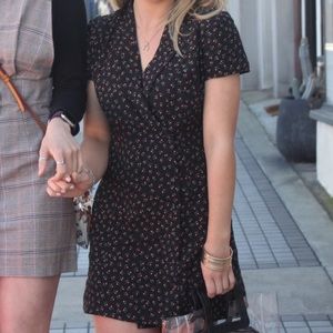 Black dress with red details